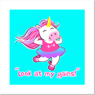 Unicorn fitness Posters and Art